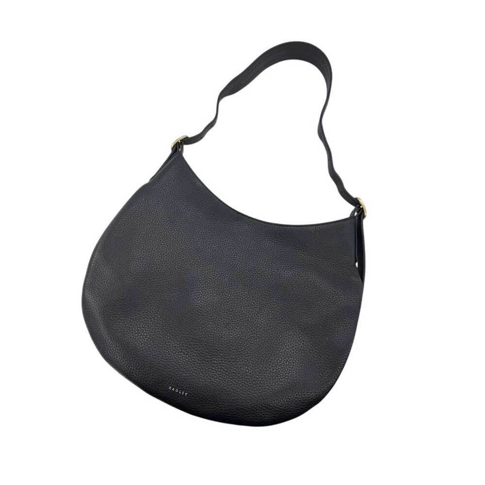 Radley London Kensignton Place Pebble Grain Leather Hobo Bag Black Gold Hardware - Picture 5 of 13